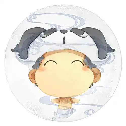 脸朝上的摩羯座男生圆头像