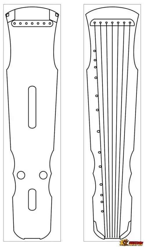 古琴简笔画步骤