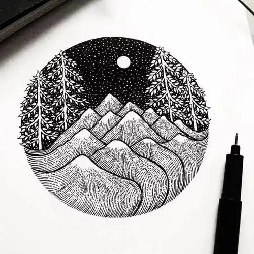 黑白线描画(黑白线描画简单)-我的快乐小窝