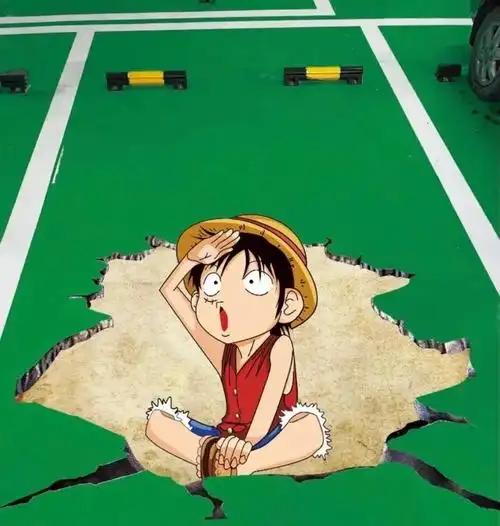 墙绘彩绘涂鸦地下车库停车位