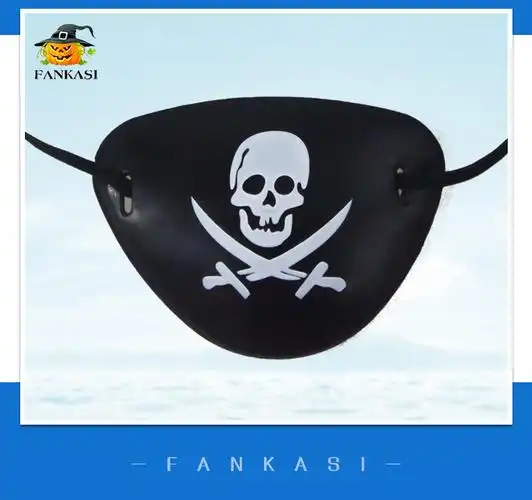 万圣节化妆装饰道具 塑料海贼海盗眼罩独眼龙骷髅头眼罩多款促销