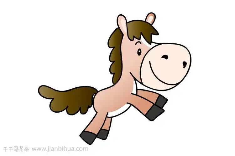 彩色怎么画小马过河怎么画简笔画教程绘画吧-画画幼儿简笔画马的画法