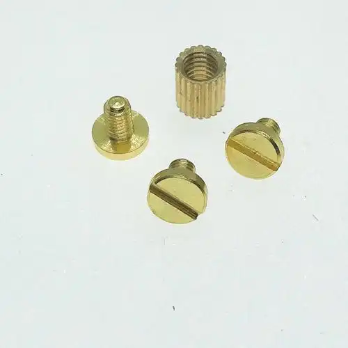 厂家直销 平头一字铜螺丝钉子母钉拉花账本螺丝钉非标订做m2.5*5