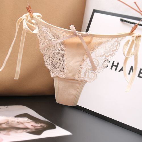 2万条开裆女式内裤低腰透明性感情趣丁字裤性感蕾丝少妇真人隐形骚t裤