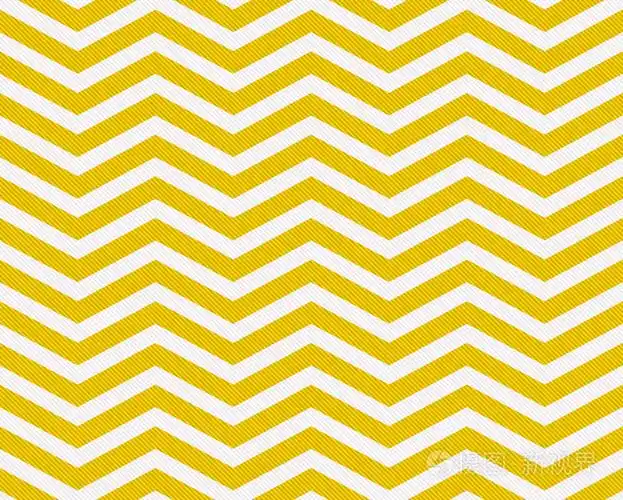 黄色和白色的锯齿形纹理的织物背景