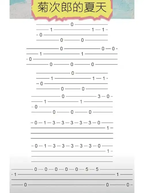 ukulele尤克里里入门指弹谱