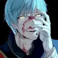 带血迹的男生动漫头像黑白擦血迹动漫头像点击鼠标右键下载