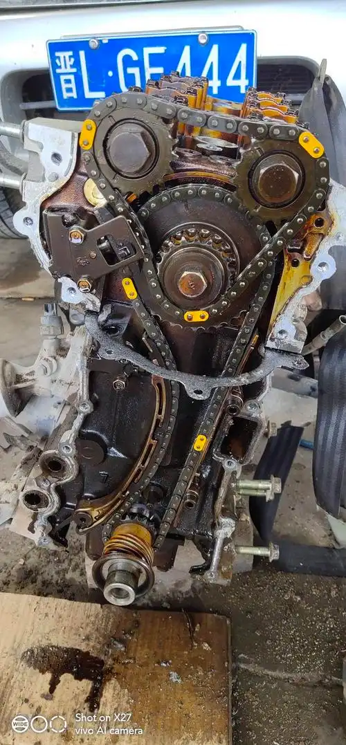 08年帕拉丁24发动机正时链条图还有分电器记号