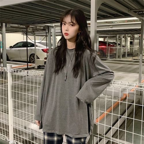 嘻哈原宿百搭纯色t恤女爵士舞jazz跳舞上衣街头hiphop风格秋装