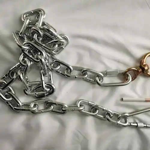 镀锌链条铁链育肥牛大牛用铁链户外园林景点河道链条起重吊重链条4mm