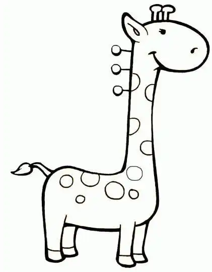作品画长颈鹿的简笔画长颈鹿动物简笔画长颈鹿头简笔画-在线图片欣赏