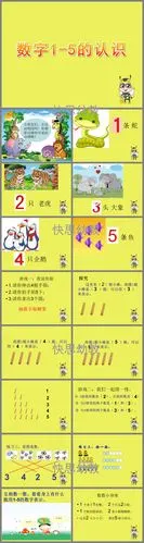 小班数学《数字1-5的认识》ppt课件教案