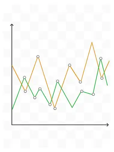 ppt数据分析折线图png免抠图
