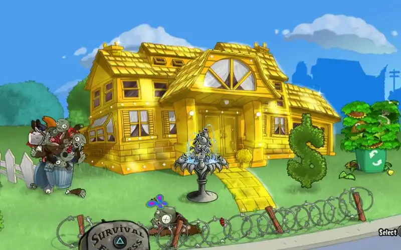 pvz植物大战僵尸中的五种房屋装扮ps3