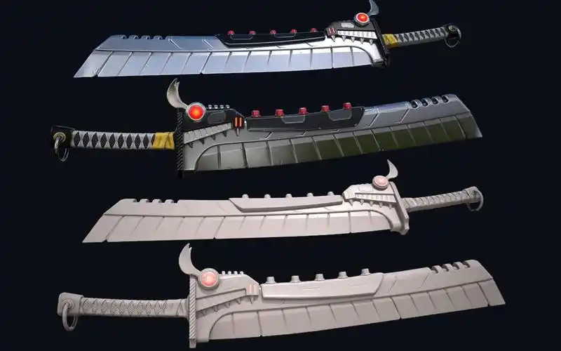 零基础小白也能看懂的武器建模教程来啦!3dmax模型 sp材质教学