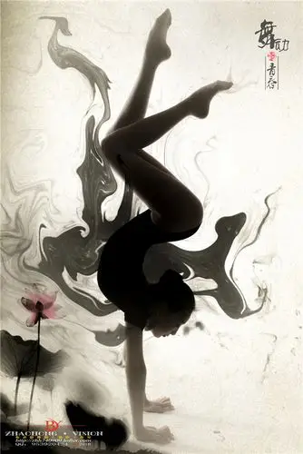 中国水墨画风格后期作品水墨芭蕾