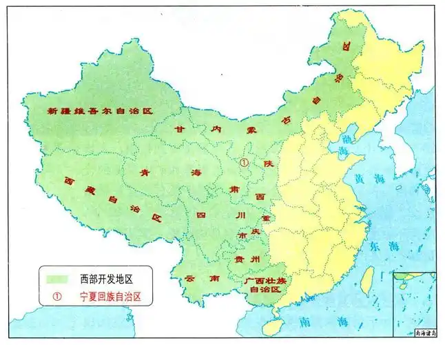 中国西部地区是在哪里占全国总面积71人口约35亿