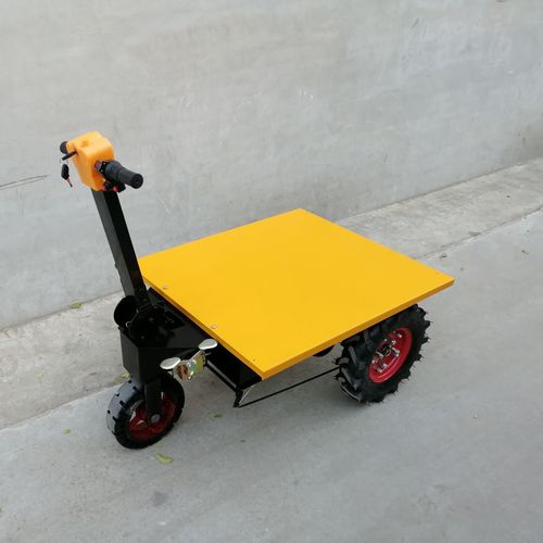 电动平板车自卸工地拉砖车三轮手推灰斗车小型搬运车小推车拉货车