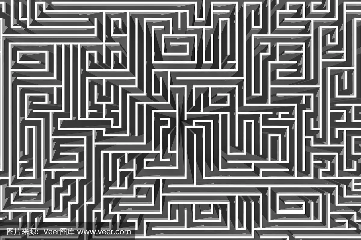 绘画插图,小路,迷宫游戏,三维图形,几何形状