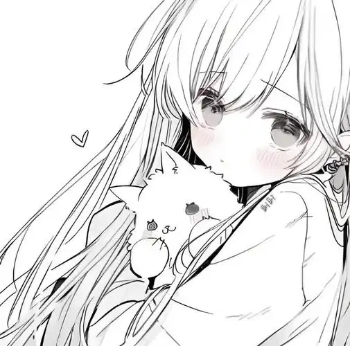 美少女和她的宠物动漫头像