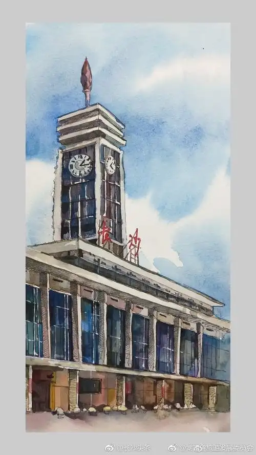 之 网友手绘的长沙地标景点,你都打卡过么?@___zhoujiayii