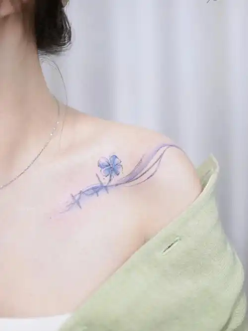 北京纹身发财被爱好运常在幸运四叶草