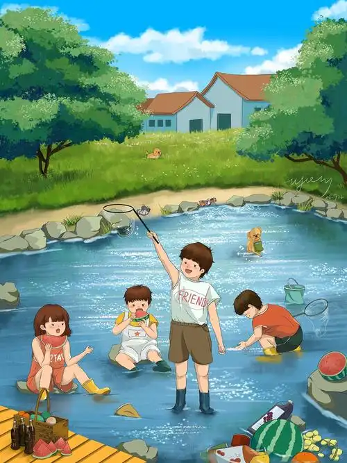 最近画的夏天 心中美好的童年