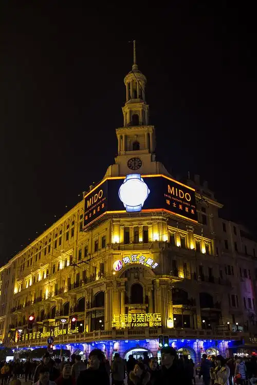 上海南京路步行街夜景