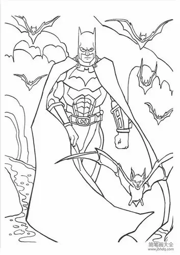 动漫人物简笔画蝙蝠侠简笔画图片