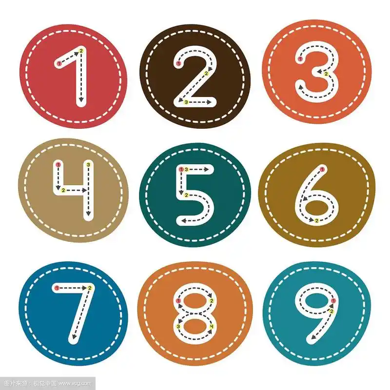 学会写数字1-9