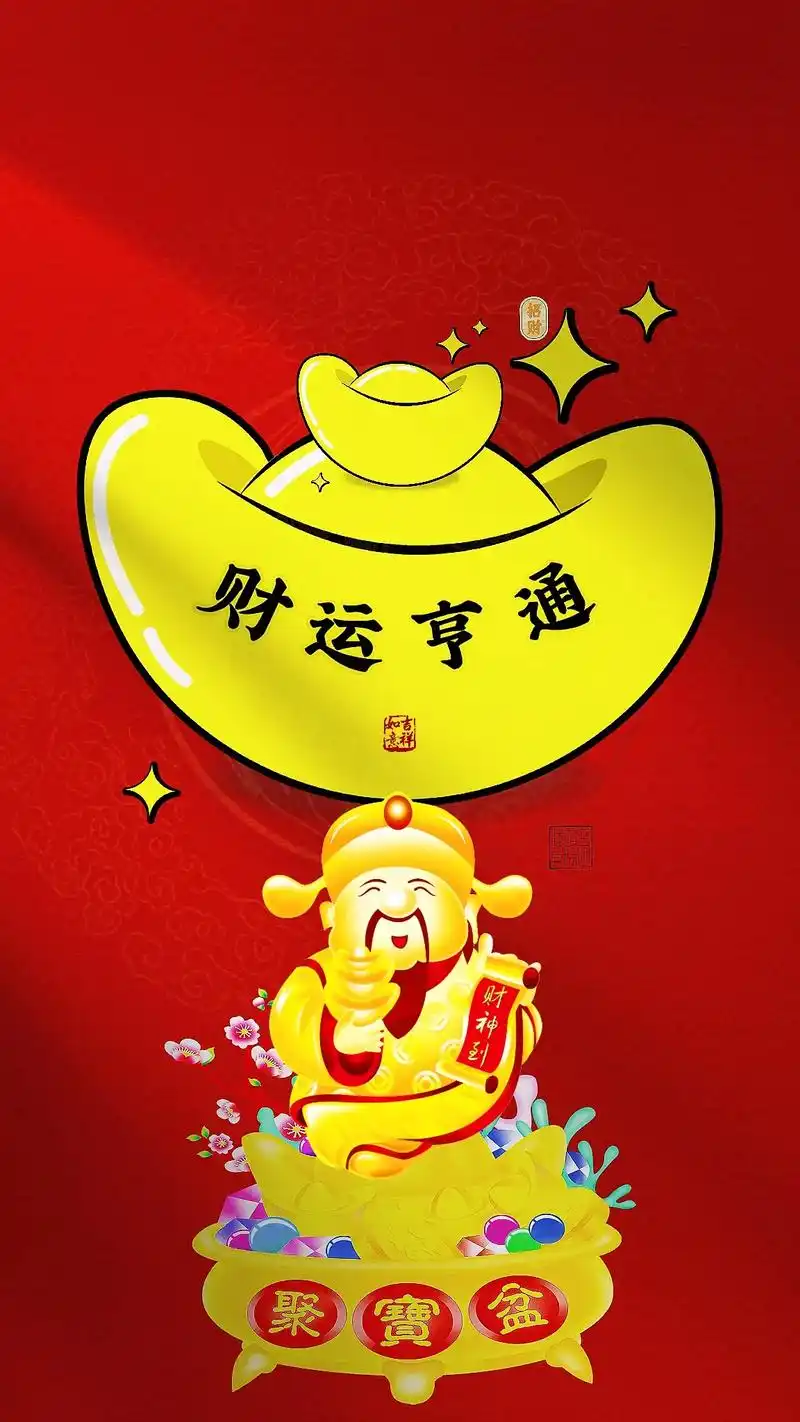 财运亨通,钱财滚滚来,黄金万万两. #手机壁纸 #祝大家日进 - 抖音