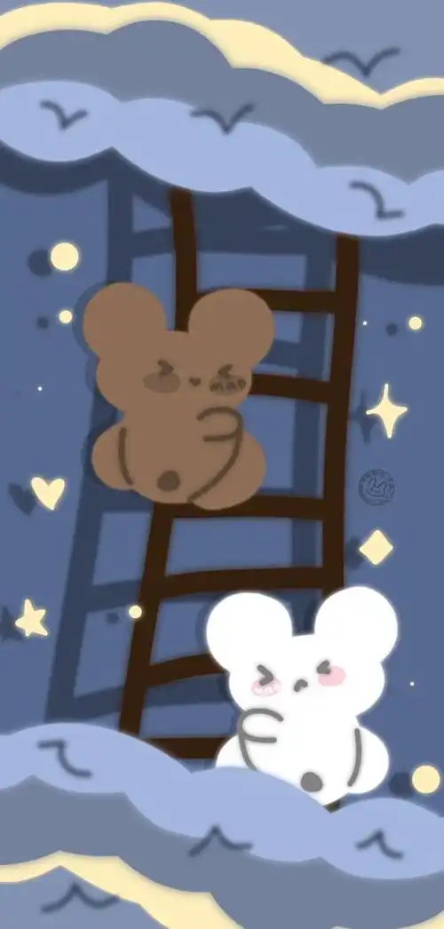 微信聊天背景图片可爱小熊