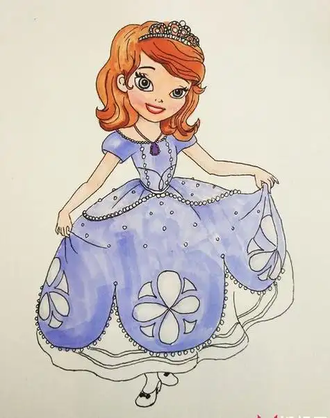 苏菲亚小公主怎么画苏菲亚公主简笔画步骤