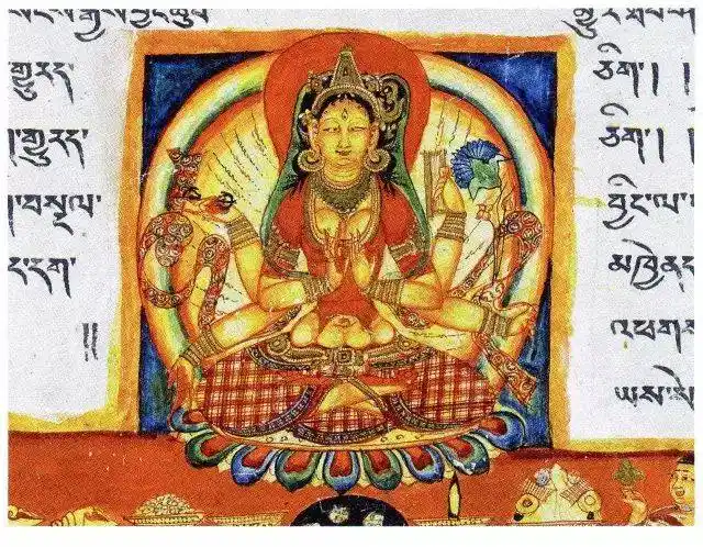 般若光华 | 古代唐卡艺术大展 — 西藏古格王国时期六臂般若佛母唐卡