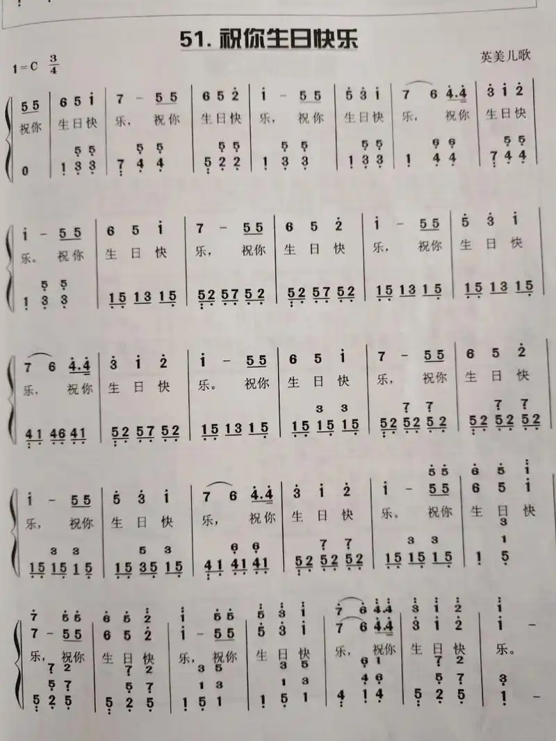 《祝你生日快乐》#钢琴简谱#初学者#幼师 《祝你生日快乐》#钢琴简谱#