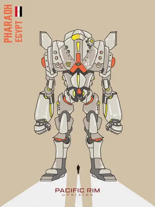 环太平洋机甲设计机器人设计插画手绘pacific rim