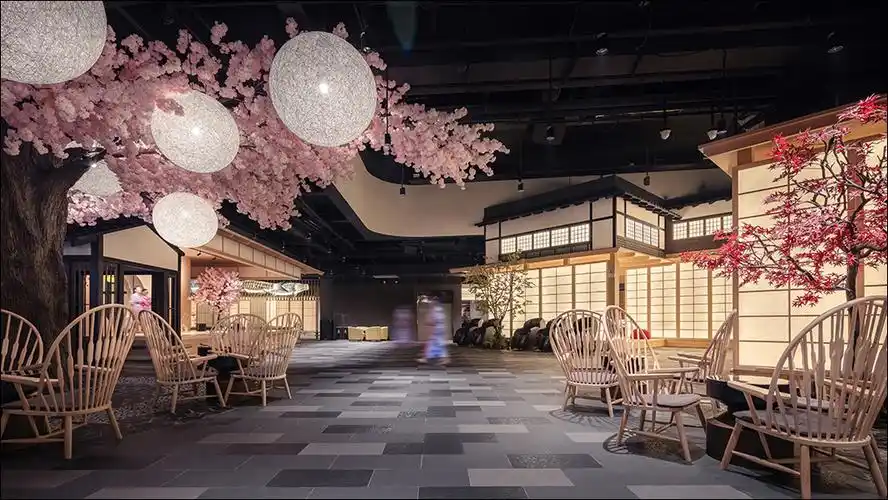 城市温泉网红打卡点日式洗浴温泉设计安徽合肥涟漪大江户