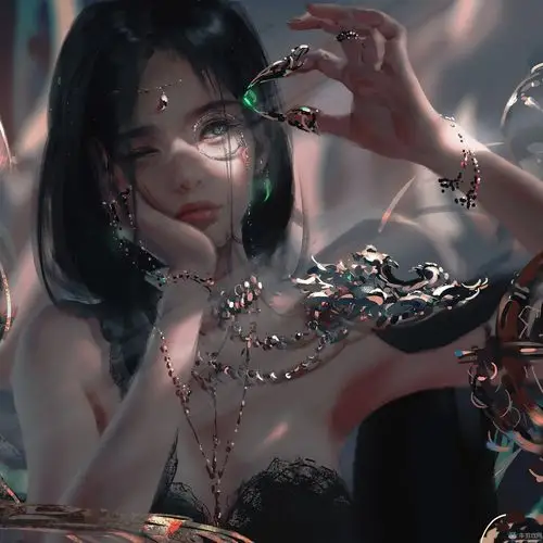 《wallpaper engine》wlop鬼刀冰公主与珠宝动态壁纸