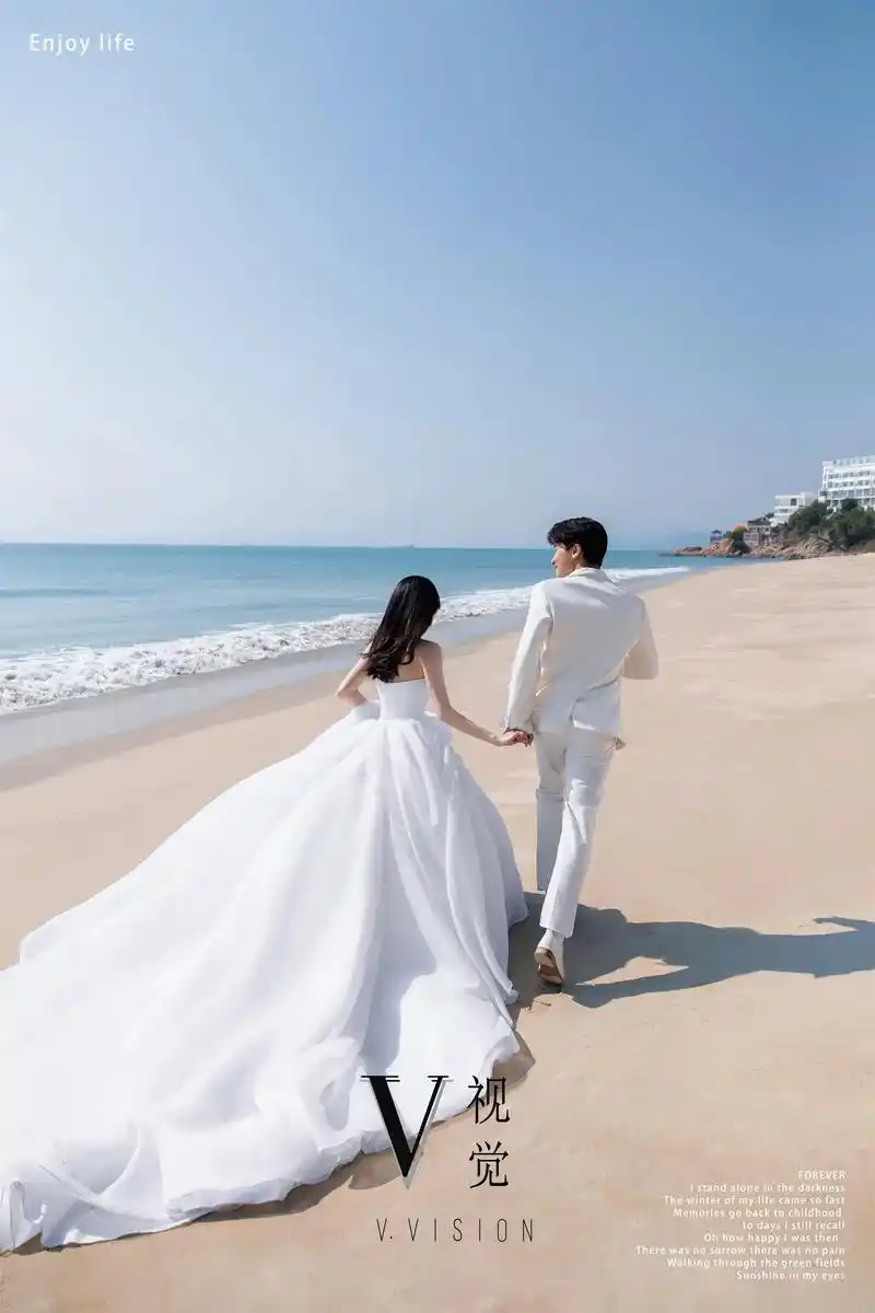 原创-清新浪漫的海景婚纱照,看一万遍.海边婚纱照,能满足所有 - 抖音