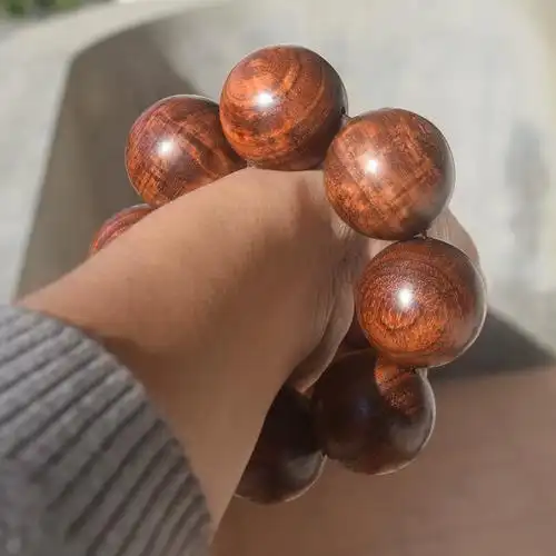 赞比亚血檀35mm8颗大佛珠紫檀大佛珠35小叶紫檀天然非洲紫檀