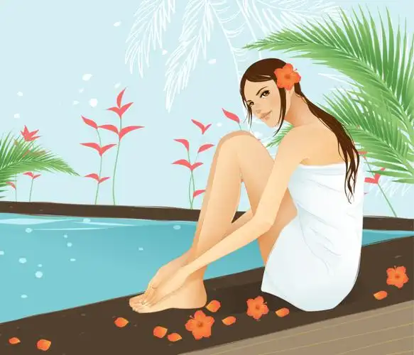 矢量时尚美女卡通图