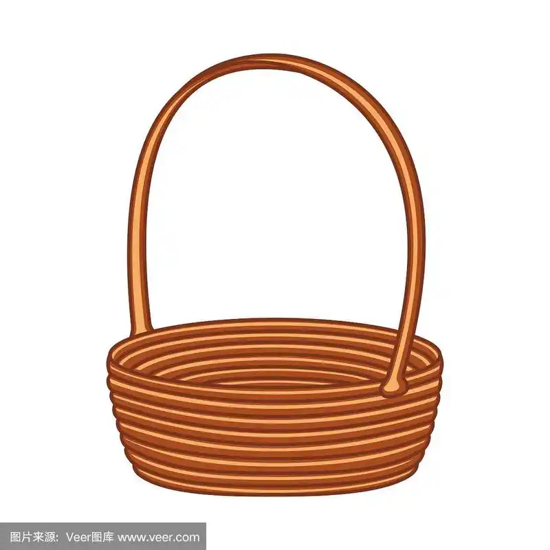 彩色卡通空柳条篮子