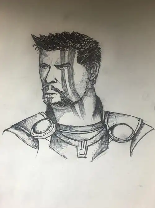 听着齐柏林飞艇的immigrant02song我们来画一个雷神