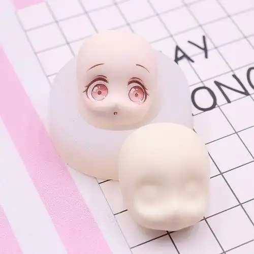 制作动漫脸手办轻粘土模具人物人体软陶橡皮泥翻糖正比 全套9个 1ml