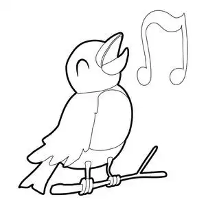 小鸟唱歌图片-小鸟唱歌素材-小鸟唱歌插画-摄图新视界