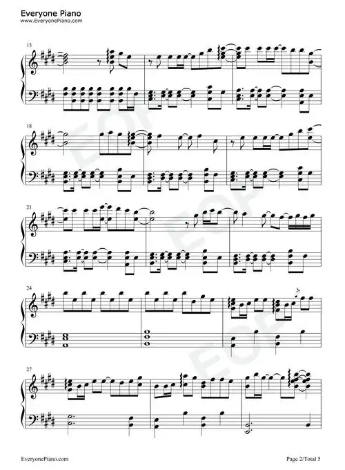 星辰大海-我向你奔赴而来你就是星辰大海-抖音热歌五线谱预览2