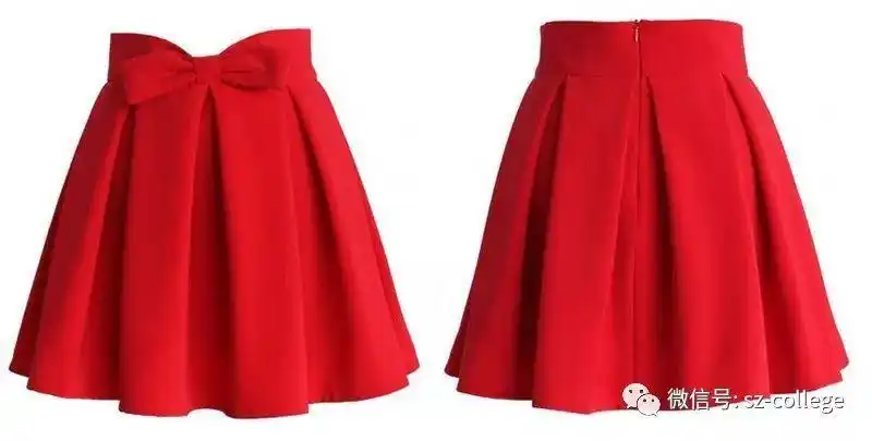 尚装平面制版内工字褶裙的制版