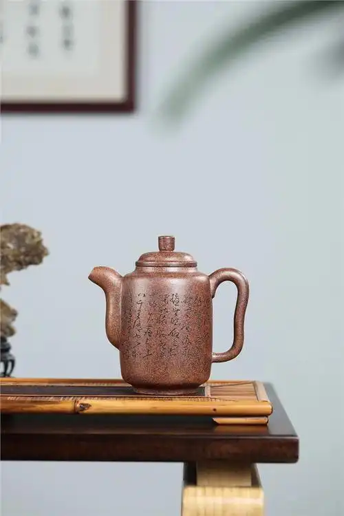 王岳龄紫砂壶价格|真品手工龙骨金砂汲直壶360cc行情