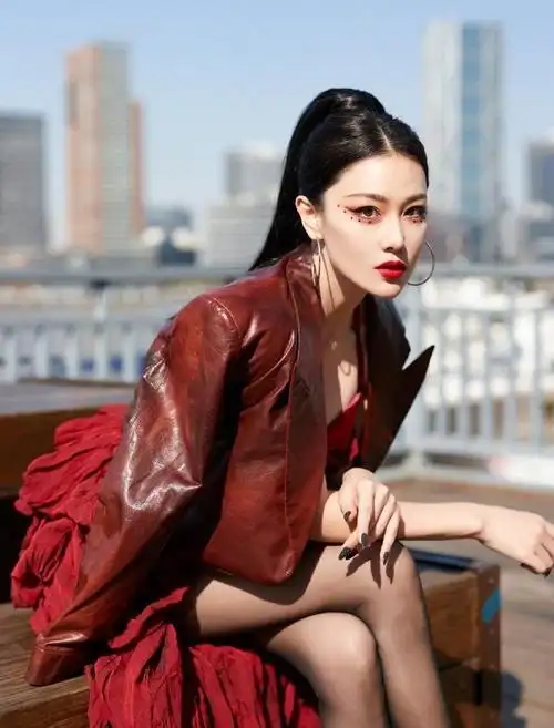 张馨予在不同背景拍下自己的美态,无论是侧面还是正面,她都凭借自身