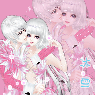 qq炫舞情侣重影卡通头像 卡通头像图片大全 -【爱个性】